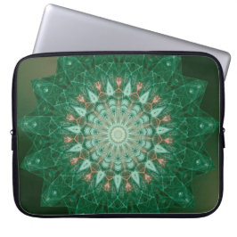 Green Star Mandala Laptopschutzhülle