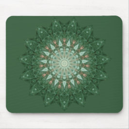 Green Star Mandala Mousepad