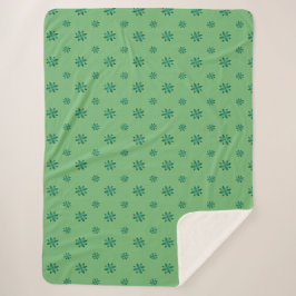 Green Star Sherpa Blanket Sherpadecke