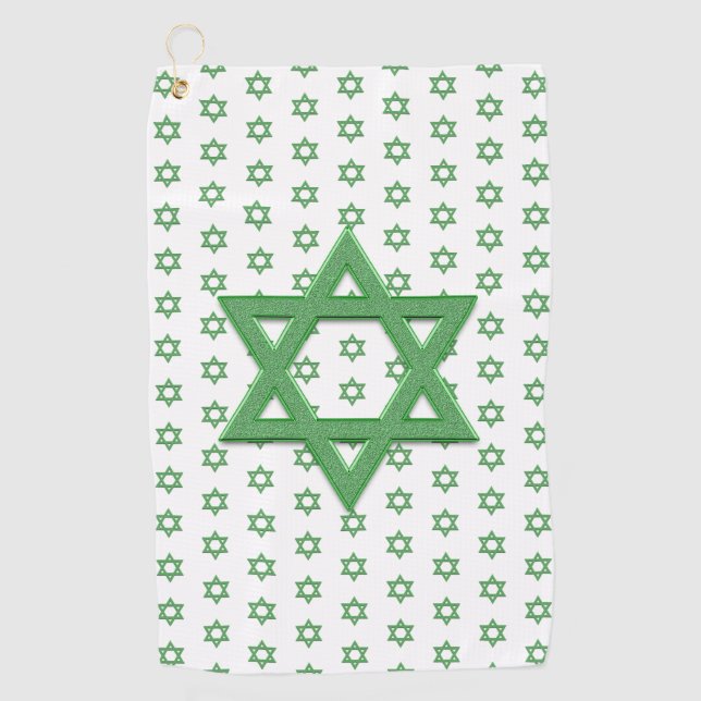 Green Star von David Seamless Golfhandtuch (Vorderseite)