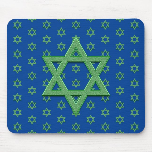 Green Star von David Seamless Mousepad (Vorne)