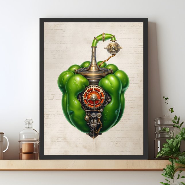 Green Steampunk Bell Pfefferwandkunst, Küche Poster (Von Creator hochgeladen)