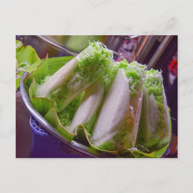 Green Sticky Rice in Vietnam Postkarte (Vorderseite)
