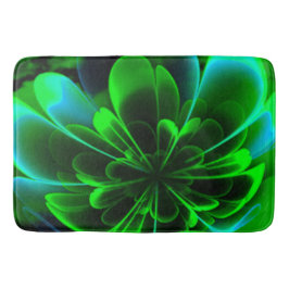 Green Stilized Corolla Bent Up Petals Badematte