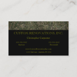 Green Stone und Black Business Card Visitenkarte