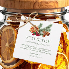 Green Stovetop Potpourri Tag Geschenkanhänger