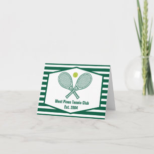 Green Stried Tennis Club de Country Personnalisé