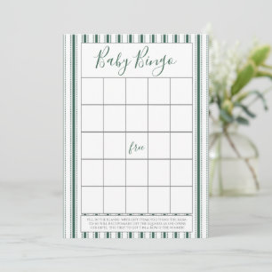 Green Strip Baby Duschbingokarte Hinweiskarte