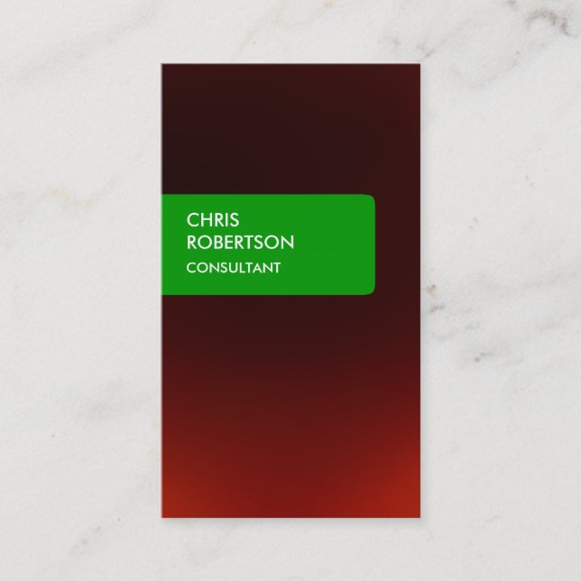 Green Strip Red Attractive Charm Business Card Visitenkarte (Vorderseite)