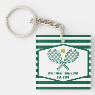 Green Strip Tennis Custom Country Club Schlüsselanhänger