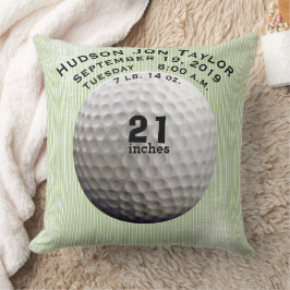 Green Stripe Golf Ball Boys Geburtsrekord Kissen