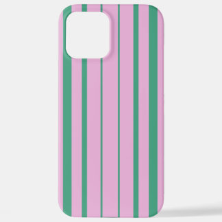 Green Stripes and Soft Pink iPhone 12 Pro Max Case iPhone 12 Pro Max Hülle