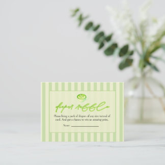  Green Stripes Arch  Matcha  Diaper Raffle  Begleitkarte