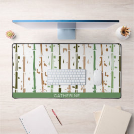 Green Stripes Boho Custom Schreibtischunterlage