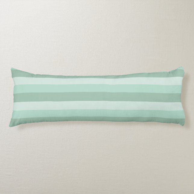 Green Striping Ombre Seitenschläferkissen (Vorderseite)