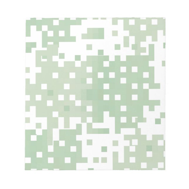 Green Suare Pixel Pattern Notizblock (Vorderseite)