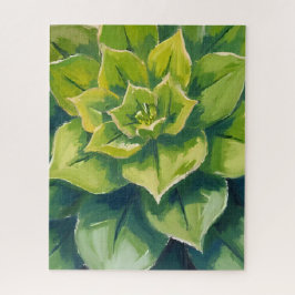 Green Succulent Plant Painting
