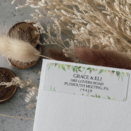 Green Summer Destination Return Address Label