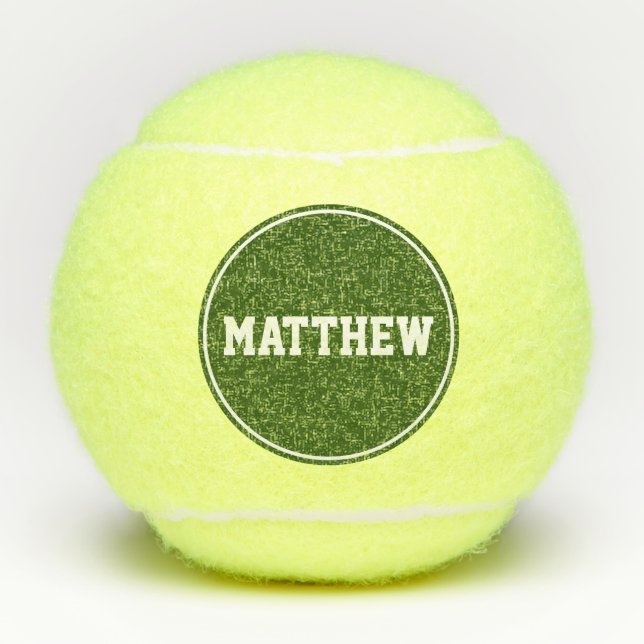 Green Super Sport Individuelle Name Tennisbälle (Vorderseite)