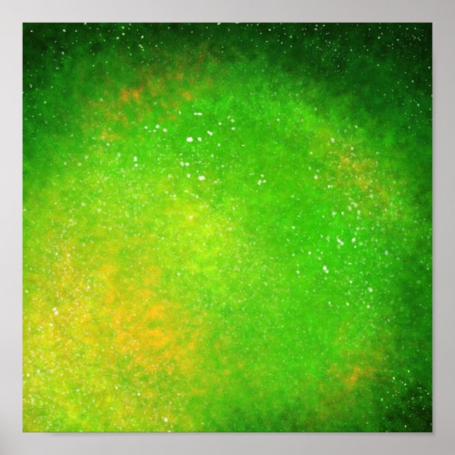 Green Supernova - Vibranly Digital Art Print Poster (Vorne)