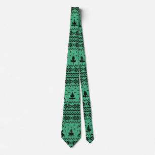 Green Sweater Christmas Tree Men Krawatte