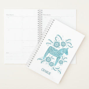 Green Swedish Dala Horse Individuelle Name Planner Planer