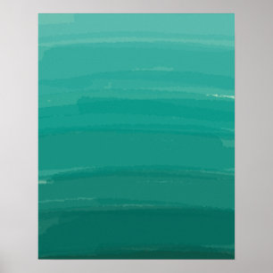 Green Sweep Ombre Poster