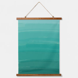 Green Sweep Ombre Wandteppich Mit Holzrahmen