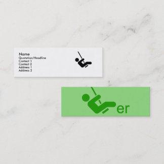 Green Swinger Calling Card Mini Visitenkarte