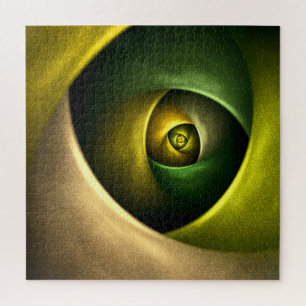 Green Swirl Floral Modernes Abstraktes Kunstmuster