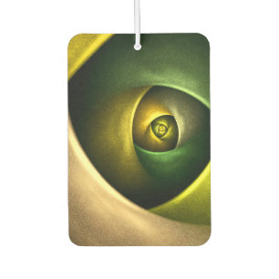 Green Swirl Floral Modernes Abstraktes Kunstmuster Autolufterfrischer