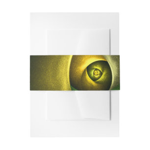 Green Swirl Floral Modernes Abstraktes Kunstmuster Einladungsbanderole