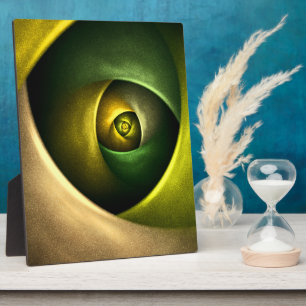 Green Swirl Floral Modernes Abstraktes Kunstmuster Fotoplatte