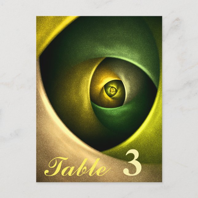 Green Swirl Floral Modernes Abstraktes Kunstmuster Postkarte (Vorderseite)