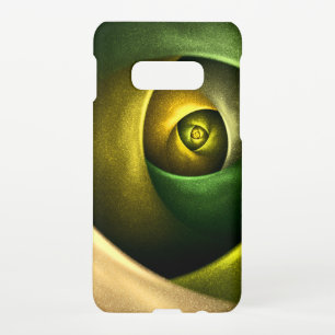 Green Swirl Floral Modernes Abstraktes Kunstmuster Samsung Galaxy S10E Hülle