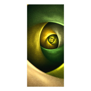 Green Swirl Floral Modernes Abstraktes Kunstmuster Werbekarte