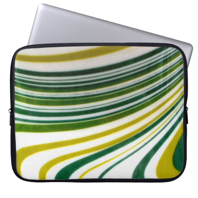 Green Swirl Laptop Sleeve (Vorderseite)