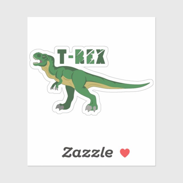 Green T-Rex Aufkleber (Blatt)