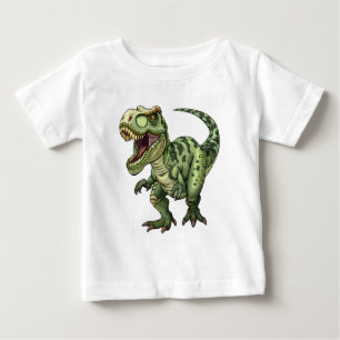 Green T-Rex Dinosaur - Niedlicher Cartoon Dino Shi Baby T-shirt