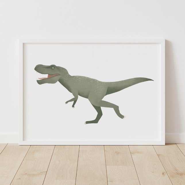 Green T Rex Dinosaurier Kids Room Poster (Von Creator hochgeladen)