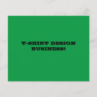 Green T - Shirt Design Business Flyer
