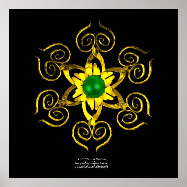 GREEN TALISMAN, schwarz Poster (Vorne)