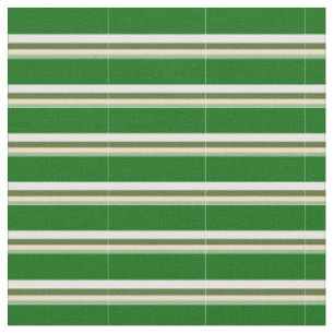 Green, Tan, Olive Green, White & Dark Green Stoff