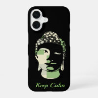 Green & Tan Squares handgezeichnete Buddha-Silhoue