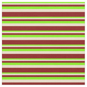 Green, Tan und Maroon-farbenes Streifenmuster Stoff