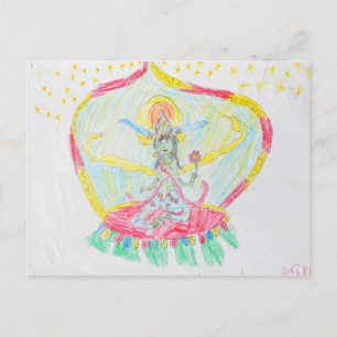 Green Tara Grußkarte Postkarte
