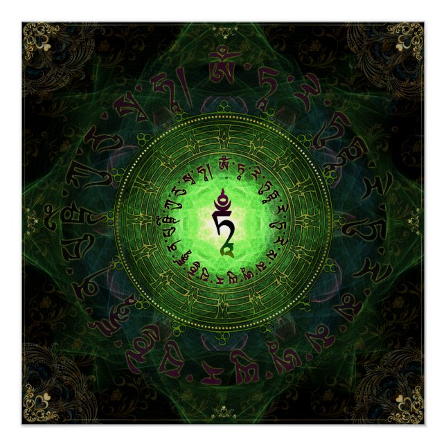Green Tara - Schutz vor Gefahren und Leid Poster (Vorderseite)