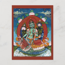 Green Tara tibetische Göttin des Mitgefühls Postkarte