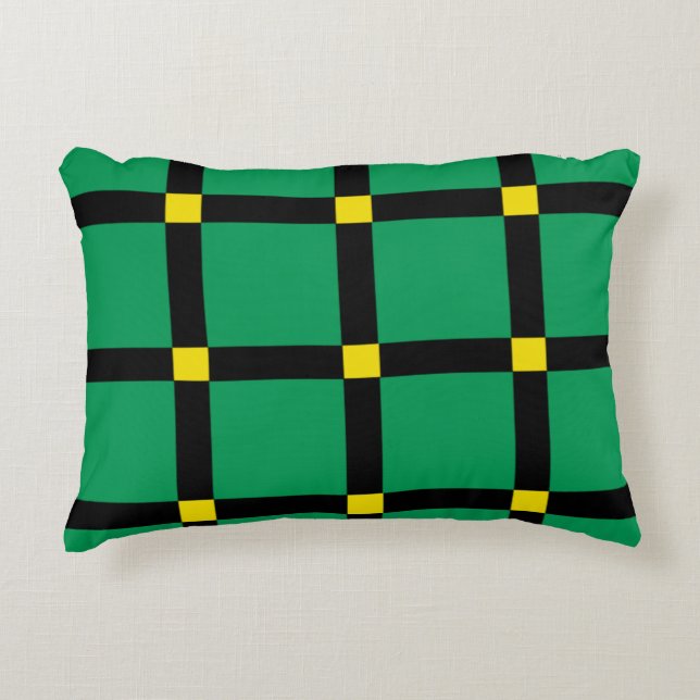 Green Tartan Dekokissen (Vorderseite)