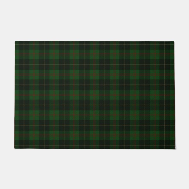 Green Tartan Kariert schottisches Muster Fußmatte (Vorderseite)